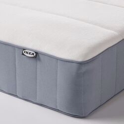 Pat Ikea Malm/Valevag extra ferma/cu saltea 140x200 (Negru-Maro) Thumb