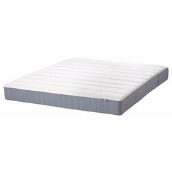 Pat Ikea Malm/Valevag extra ferma/cu saltea 140x200 (Negru-Maro) Thumb