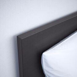 Pat Ikea Malm/Valevag extra ferma/cu saltea 140x200 (Negru-Maro) Thumb