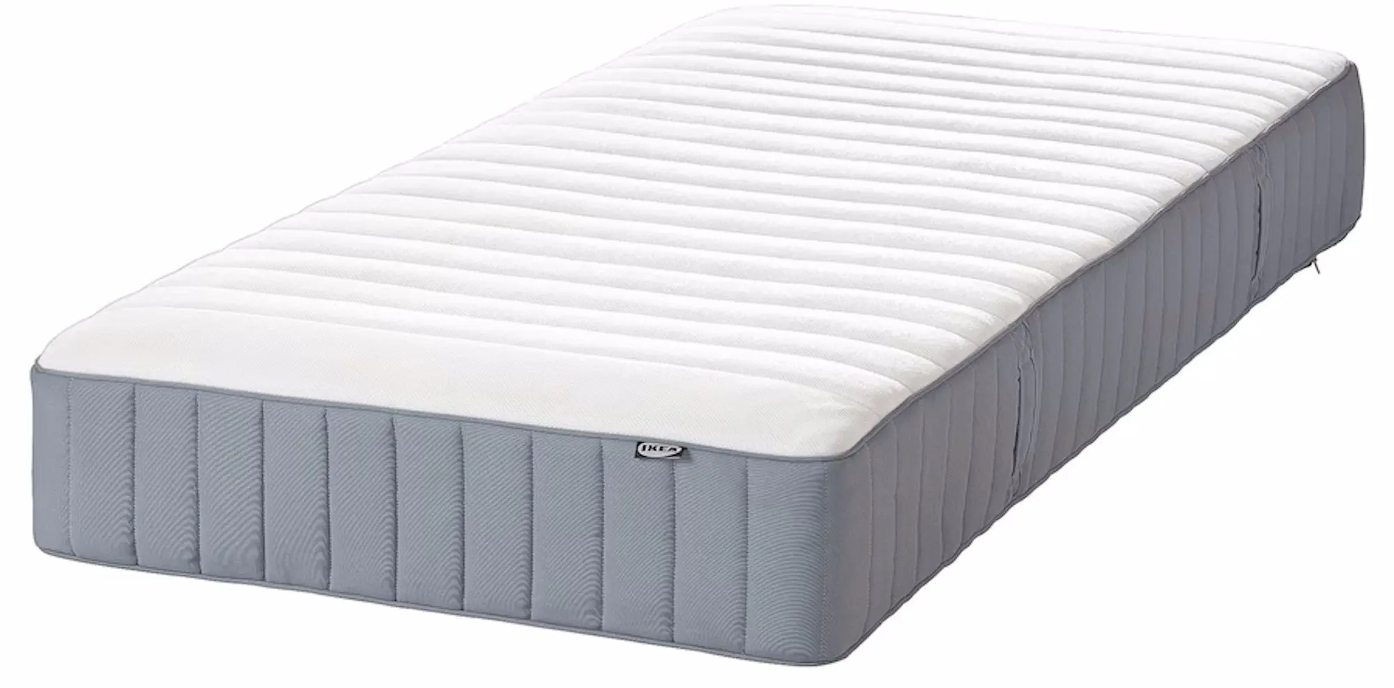 Pat Ikea Malm/Valevag extra ferma/cu saltea 90x200 (Negru-Maro) - 3