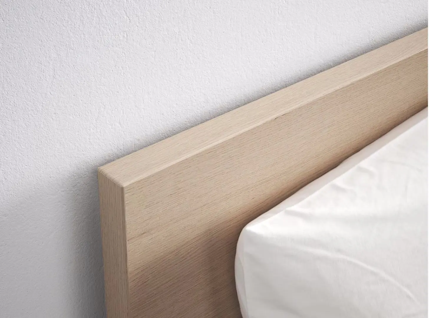 Pat Ikea Malm/Valevag ferma/cu saltea 160x200 (Furnir Stejar Alb) - 5