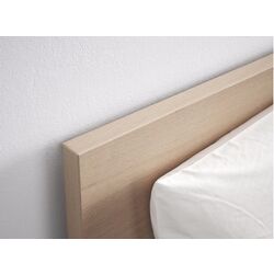 Pat Ikea Malm/Valevag ferma/cu saltea 180x200 (Furnir Stejar Alb) Thumb