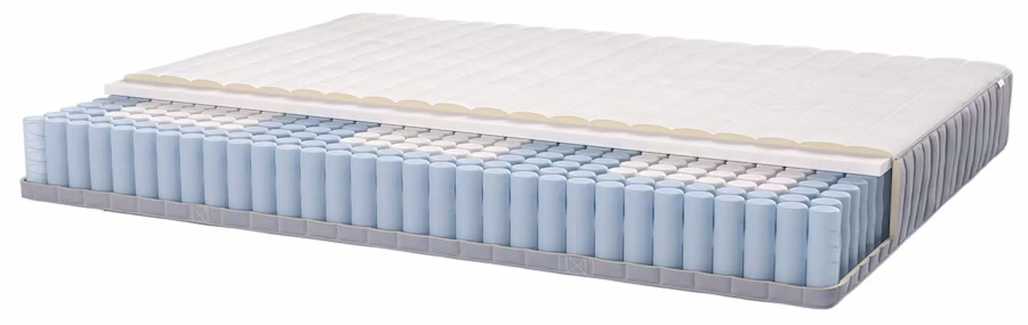 Pat Ikea Malm/Valevag ferma/cu saltea 90x200 (Alb)