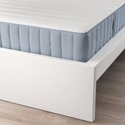 Pat Ikea Malm/Valevag ferma/cu saltea 90x200 (Alb) Thumb