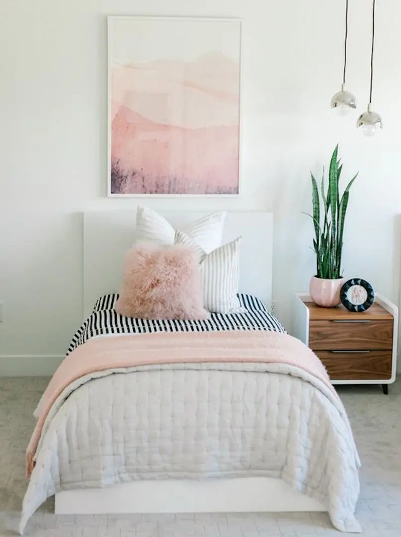 Pat Ikea Malm/Valevag ferma/cu saltea 90x200 (Alb)