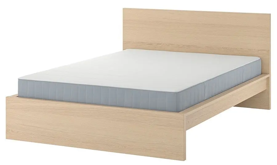 Pat Ikea Malm/Vesteroy 160x200 (Furnir Stejar Alb/Ferma) - 2