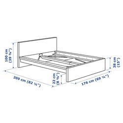 Pat Ikea Malm/Vesteroy 160x200 (Furnir Stejar Alb/Ferma) Thumb