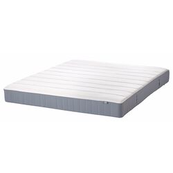 Pat Ikea Malm/Vesteroy extra ferma/cu saltea 140x200 (Negru-Maro) Thumb