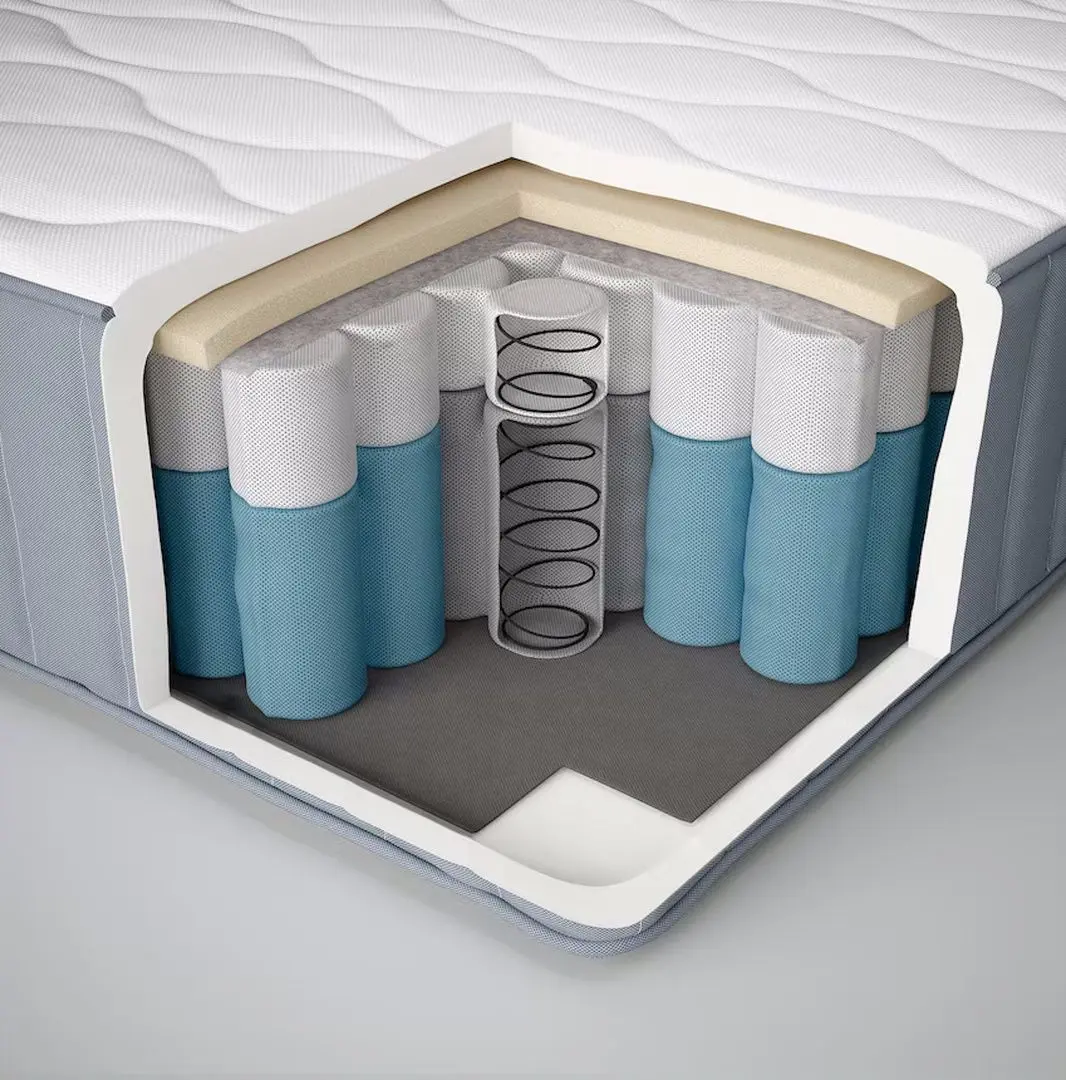 Pat Ikea Malm/Vesteroy extra ferma/cu saltea 160x200 (Furnir Stejar Alb) - 11