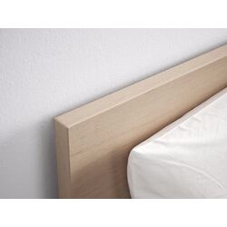 Pat Ikea Malm/Vesteroy extra ferma/cu saltea 160x200 (Furnir Stejar Alb) Thumb