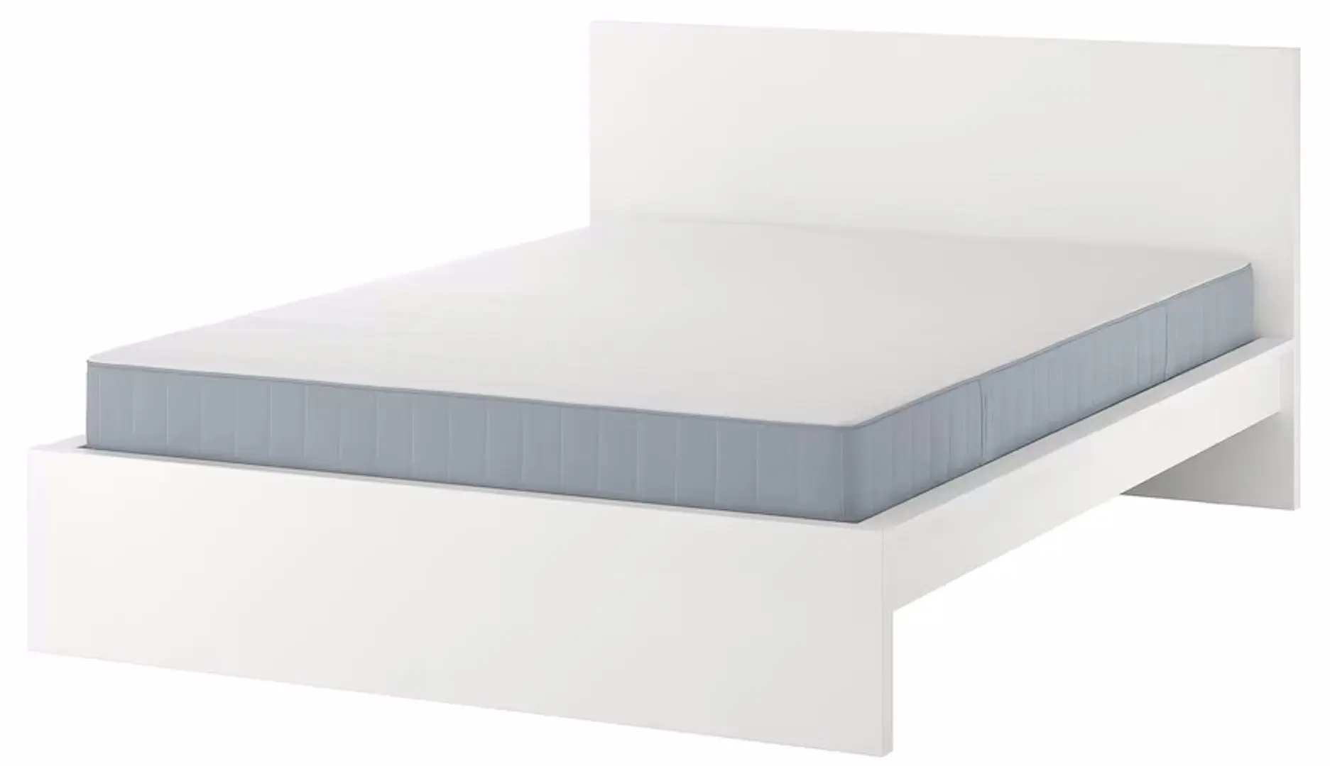 Pat Ikea Malm Vesteroy extra ferma/cu saltea 160x200 (Alb)