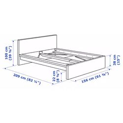 Pat Ikea Malm Vesteroy extra ferma/cu saltea 160x200 (Alb) Thumb