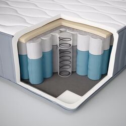 Pat Ikea Malm Vesteroy exrta ferma/cu saltea 90x200 (Alb) Thumb