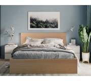 Кровать Ikea Malm/Vesteroy жесткий/с матрасом 140x200 (Беленый Дубовый Шпон)