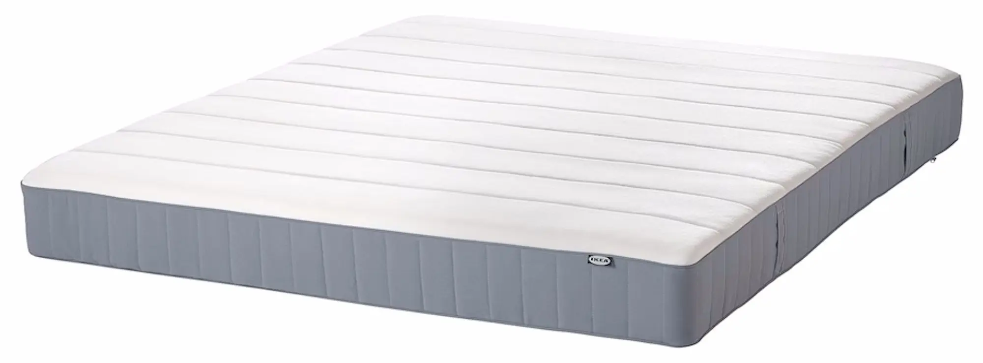 Pat Ikea Malm/Vesteroy ferma/cu saltea 140x200 (Furnir Stejar Alb) - 3