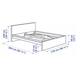 Pat Ikea Malm Vesteroy ferma/cu saltea 160x200 (Alb) Thumb
