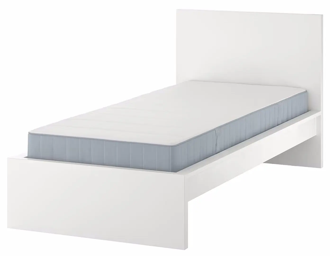 Pat Ikea Malm/Vesteroy ferma/cu saltea 90x200 (Alb) - 13