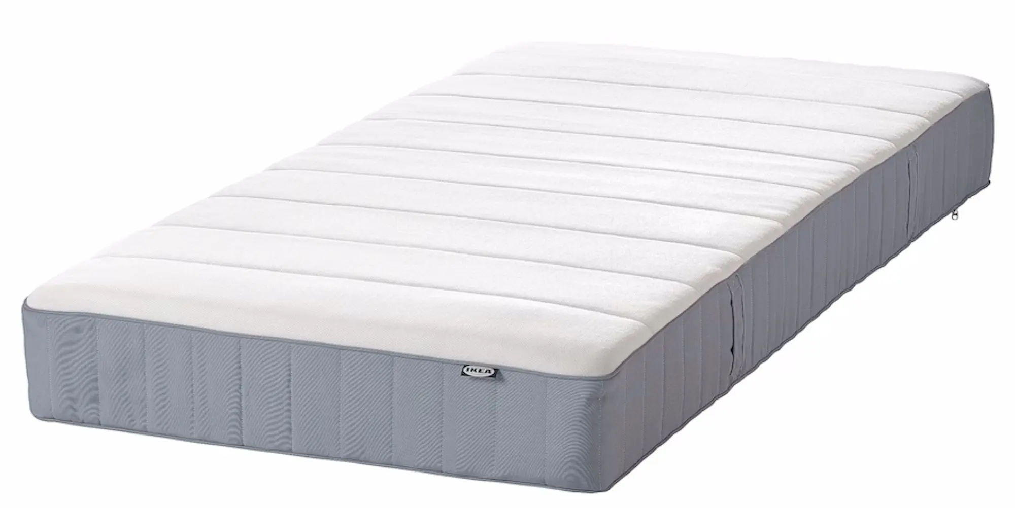 Pat Ikea Malm/Vesteroy ferma/cu saltea 90x200 (Alb) - 12