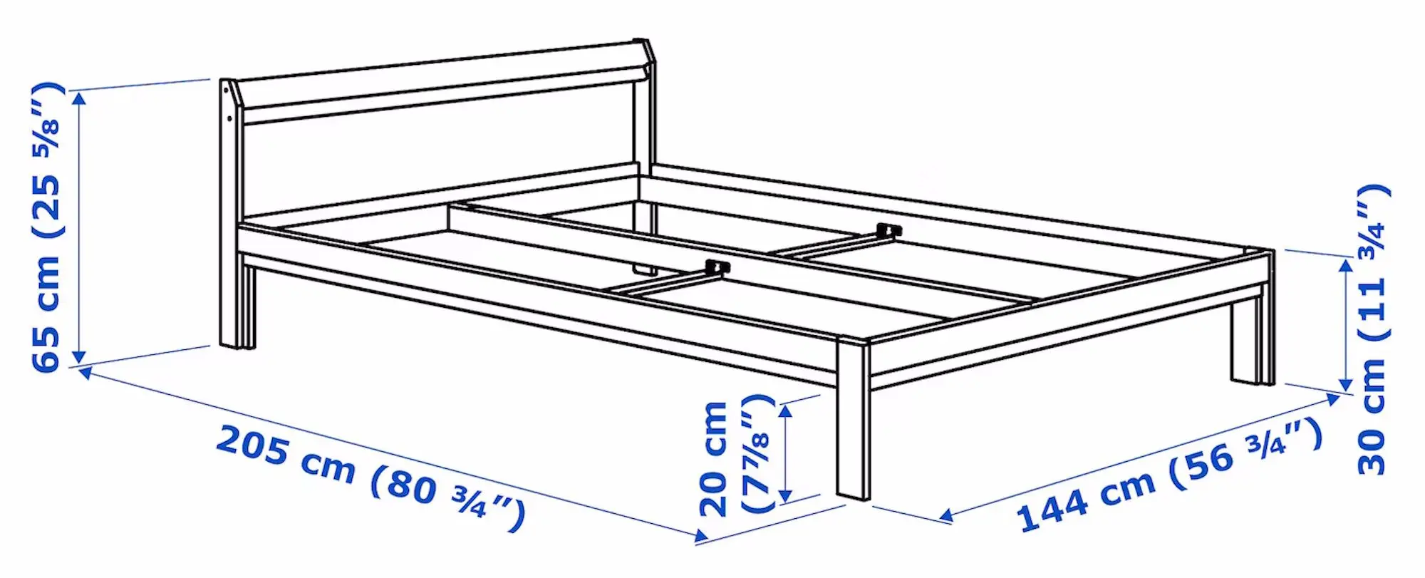 Кровать Ikea Neiden 140x200 (Сосна)