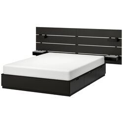 Pat Ikea Nordli cu tablie 140х200 (Antracit) Thumb