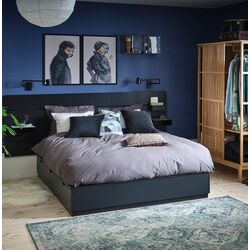 Pat Ikea Nordli cu tablie 140х200 (Antracit) Thumb