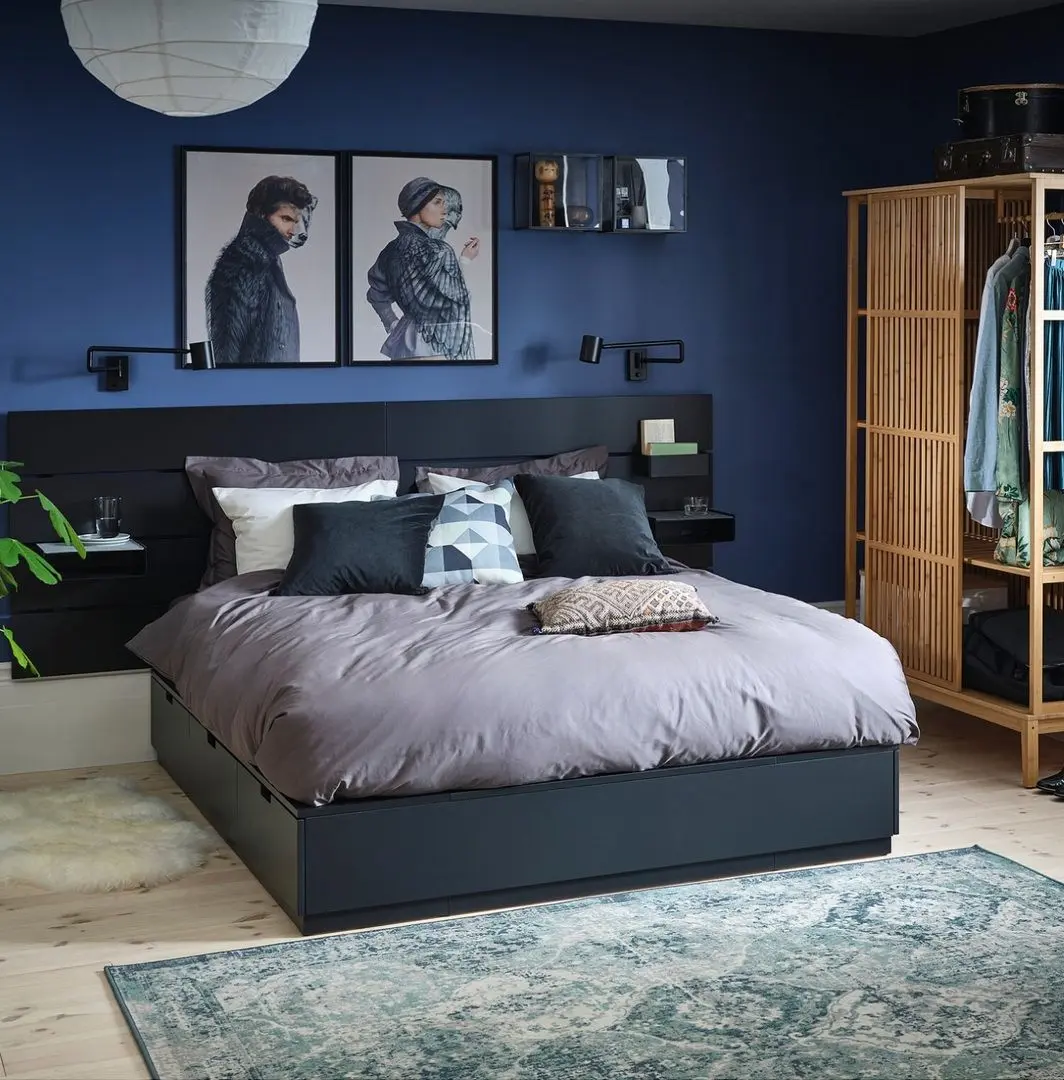 Pat Ikea Nordli cu tablie 140х200 (Antracit) - 3