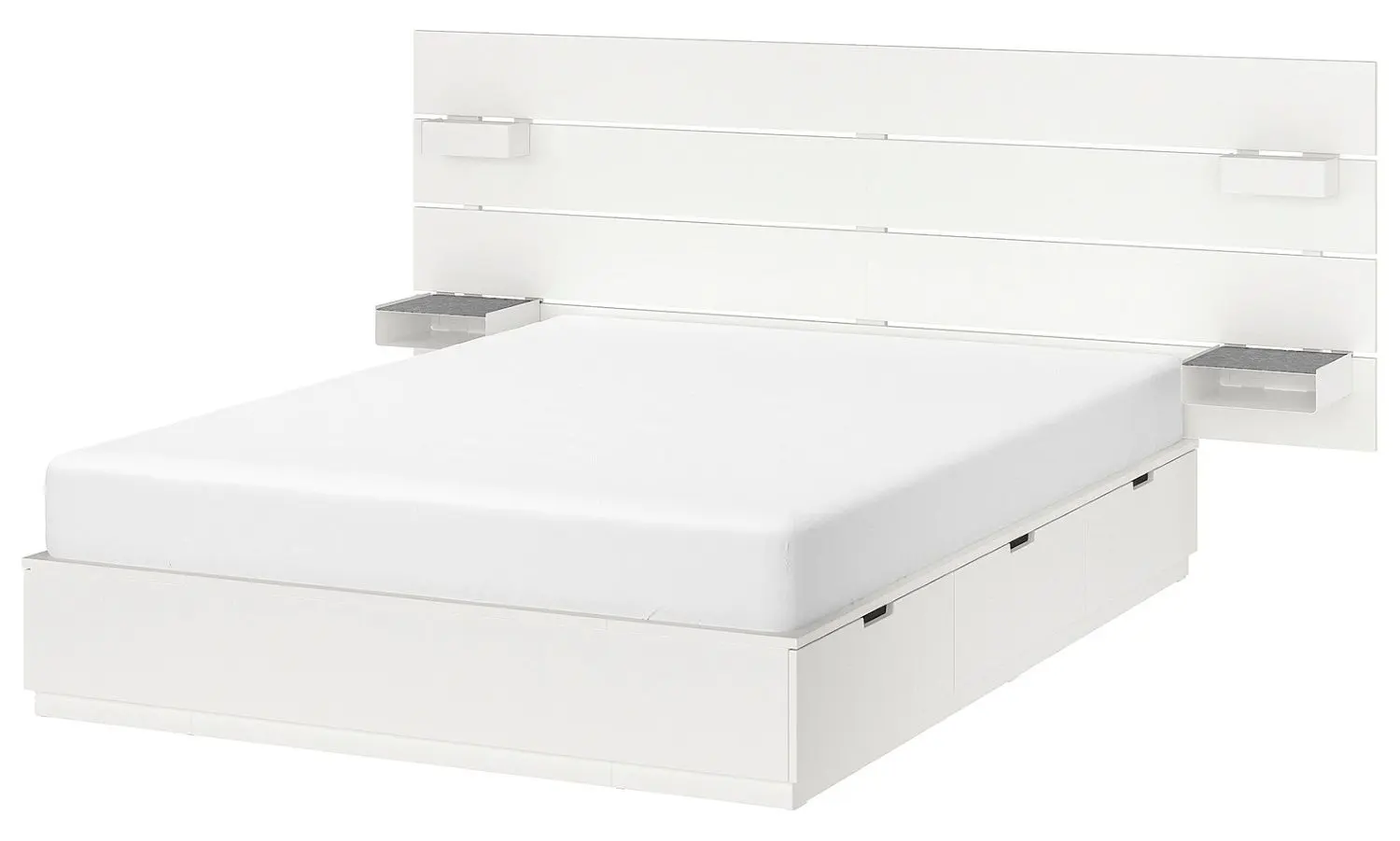Pat Ikea Nordli cu tablie 140х200 (Alb)