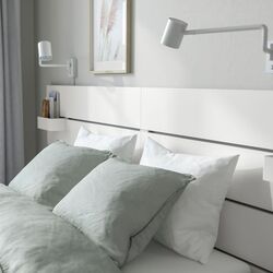 Pat Ikea Nordli cu tablie Valevag 140x200 (Alb/Ferma) Thumb