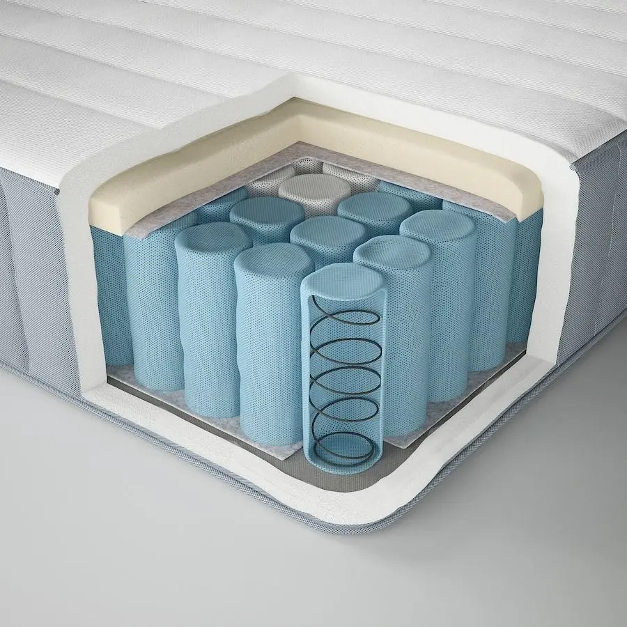Pat Ikea Nordli cu tablie Valevag 160x200 (Alb/Extra Ferma) - 12
