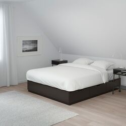 Pat Ikea Nordli cu depozitare 140х200 (Antracit) Thumb