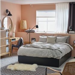 Pat Ikea Nordli cu depozitare 140х200 (Antracit) Thumb