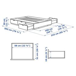 Pat Ikea Nordli Vagstranda 160x200 (Alb/Extra Ferma) Thumb