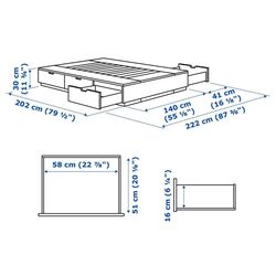 Pat Ikea Nordli Valevag 140x200 (Alb/Extra Ferma) Thumb