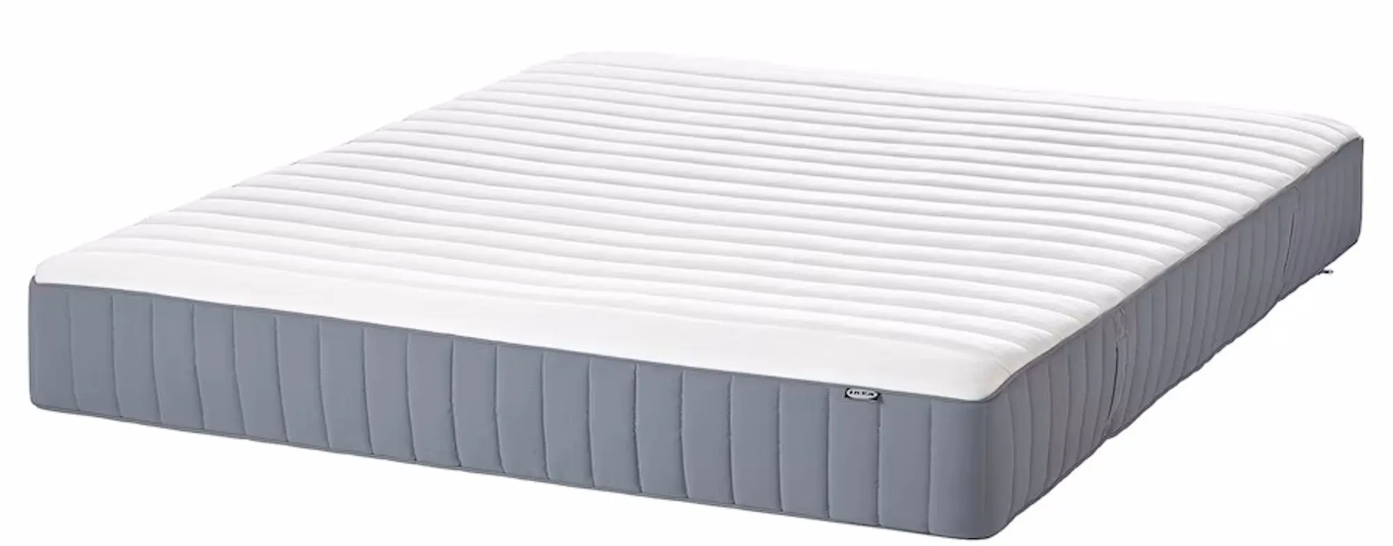 Pat Ikea Nordli Valevag ferma/cu depozitare/tablie/saltea 140x200 (Alb)