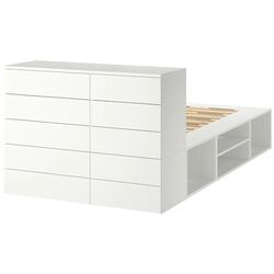 Pat Ikea Platsa 10 sertare 140x244x103 (Alb/Fonnes) Thumb