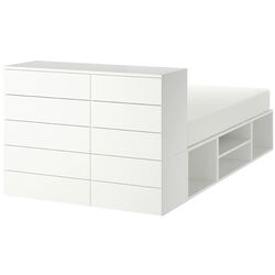 Pat Ikea Platsa 10 sertare 140x244x103 (Alb/Fonnes) Thumb