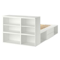 Кровать Ikea Platsa 2 ящика 142x244x103 (Белый/Фоннес) Thumb