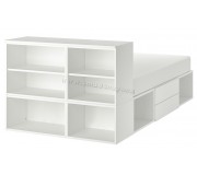 Кровать Ikea Platsa 2 ящика 142x244x103 (Белый/Фоннес)