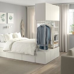 Pat Ikea Platsa 8 usi/4 sertare 142x244x223 (Alb/Fonnes) Thumb