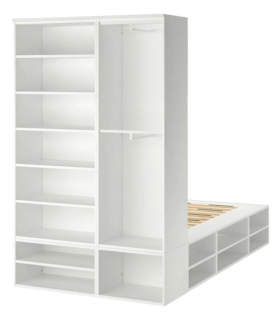 Кровать Ikea Platsa с пространством для хранения 140x244x223 (Белый)