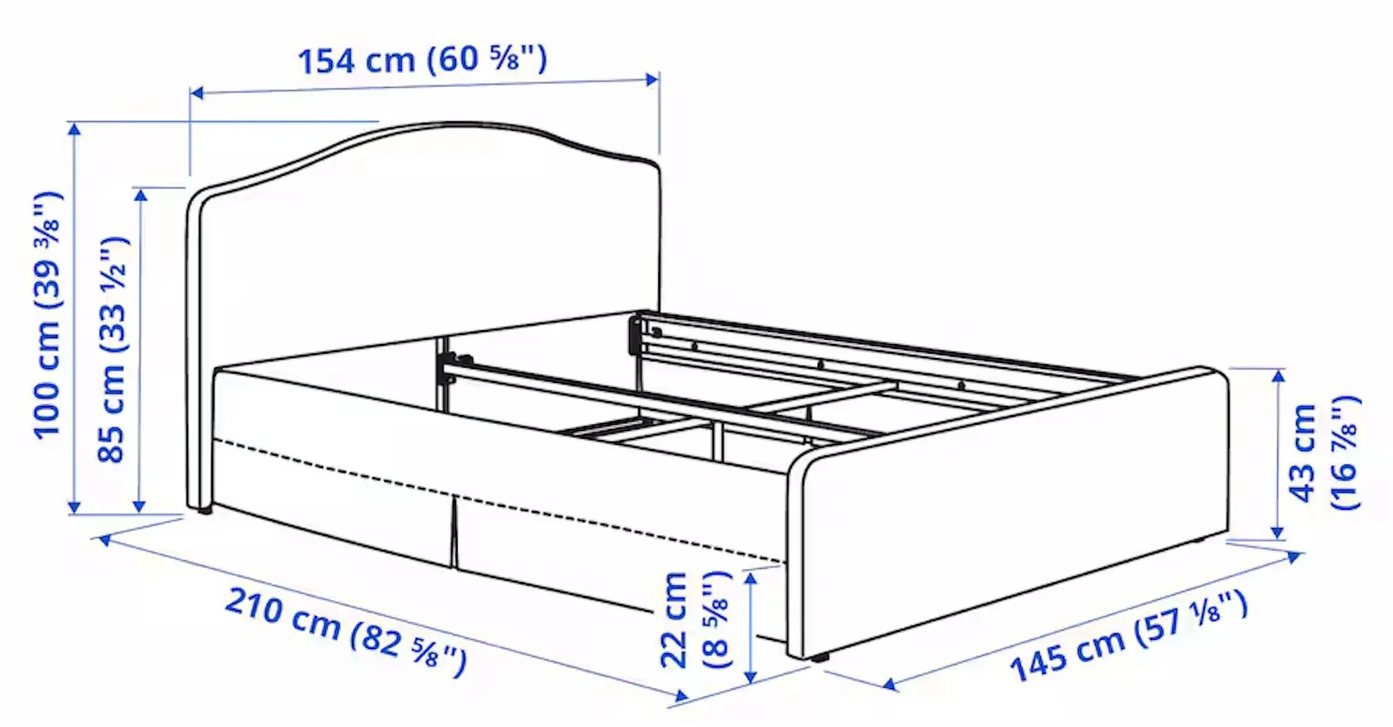 Pat Ikea Ramnefjall/Kilanda 140x200 (Bej Deschis)