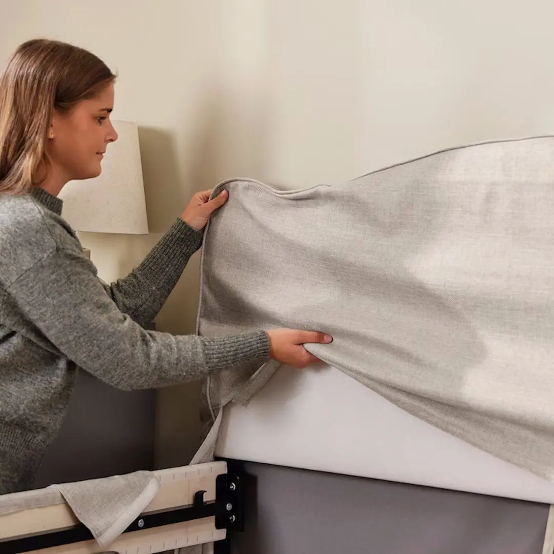 Кровать Ikea Ramnefjall/Kilanda/Luroy 160x200 (Светло-Бежевый) - 10