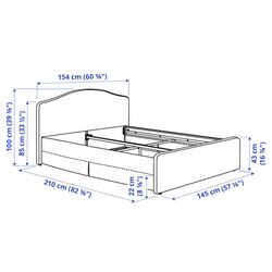 Pat Ikea Ramnefjall/Klovsta/Luroy 140x200 (Gri/Alb) Thumb