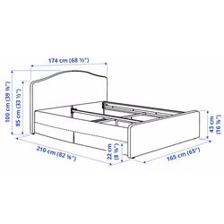 Pat Ikea Ramnefjall/Klovsta/Luroy 160x200 (Gri/Alb) Thumb