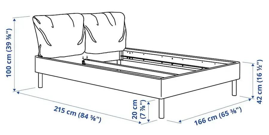 Кровать Ikea Sagesund Lindbaden 160x200 (Дисерод Коричневый)