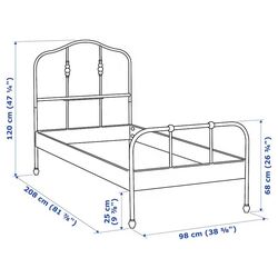 Pat Ikea Sagstua Lonset 90х200 (Negru) Thumb