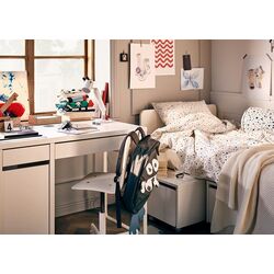 Кровать Ikea Slakt 3 ящика 90x200 (Белый) Thumb