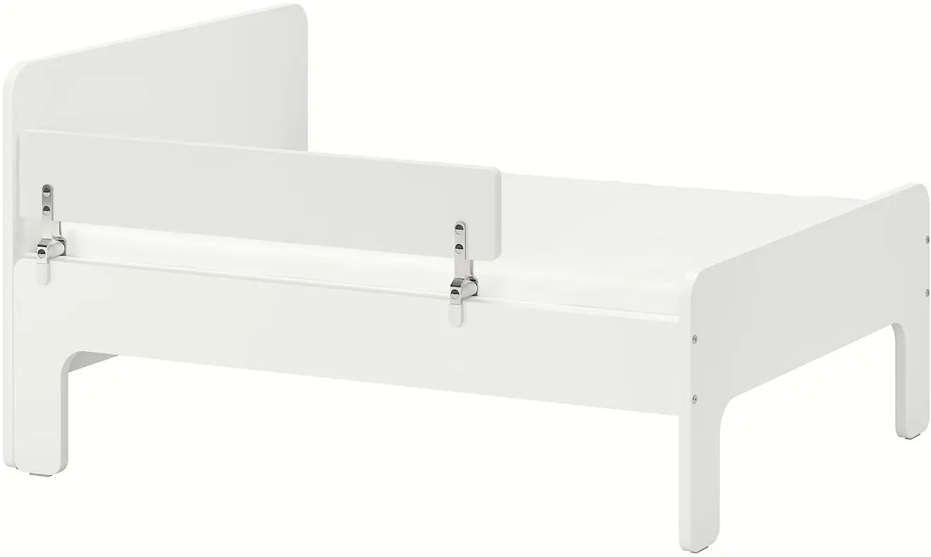 Pat Ikea Slakt/Nattapa cu tablie de protectie 80x200 (Alb)