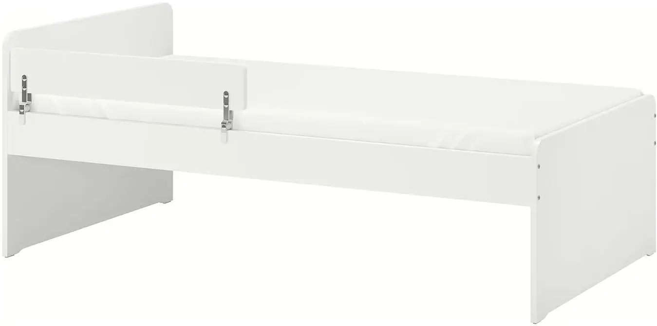 Кровать Ikea Slakt/Nattapa с барьером 90x200 (Белый)