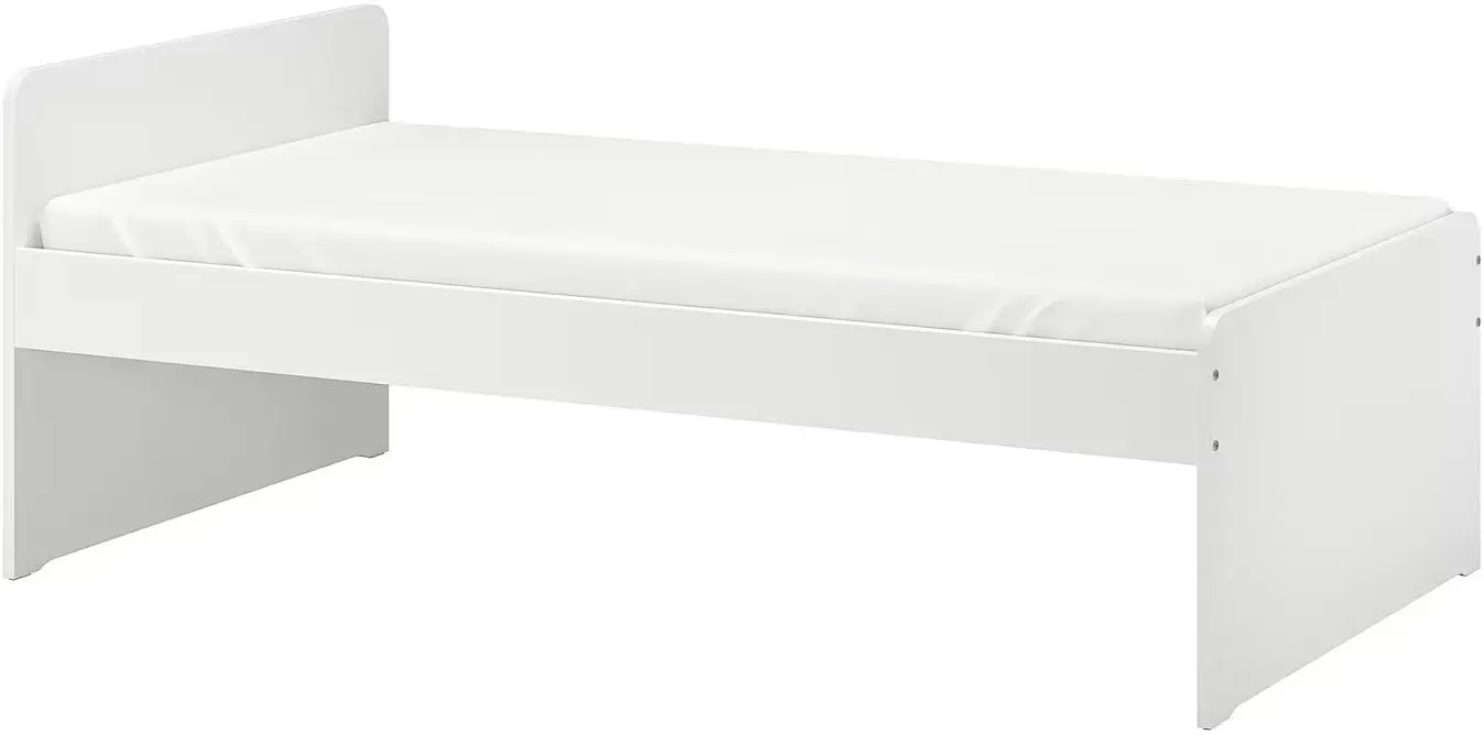 Кровать Ikea Slakt/Nattapa с барьером 90x200 (Белый)